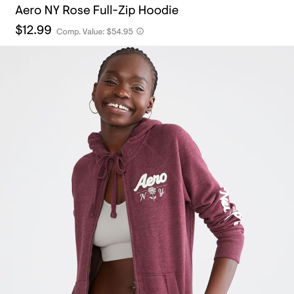 Women's Burgundy Hoodie